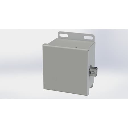 Saginaw Control & Engineering Screw Clamps Electrical Enclosures, 4.13 in H, 3 in D, 4 in W, NEMA 3R, 4, 12, 13, Carbon Steel SCE-404CHNF